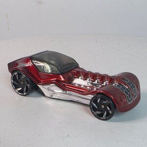Hot Wheels Red & Silver Die-Cast Car With Black Wheels